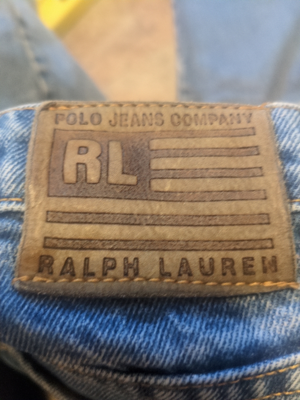 Ralph Lauren Light Blue Men’s Jeans with Leather Patch